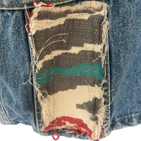 PERISCOPE AUTHENTIC PS-3983 Embroidered Patch Denim Jacket Front/Back Medium - Picture 13 of 17